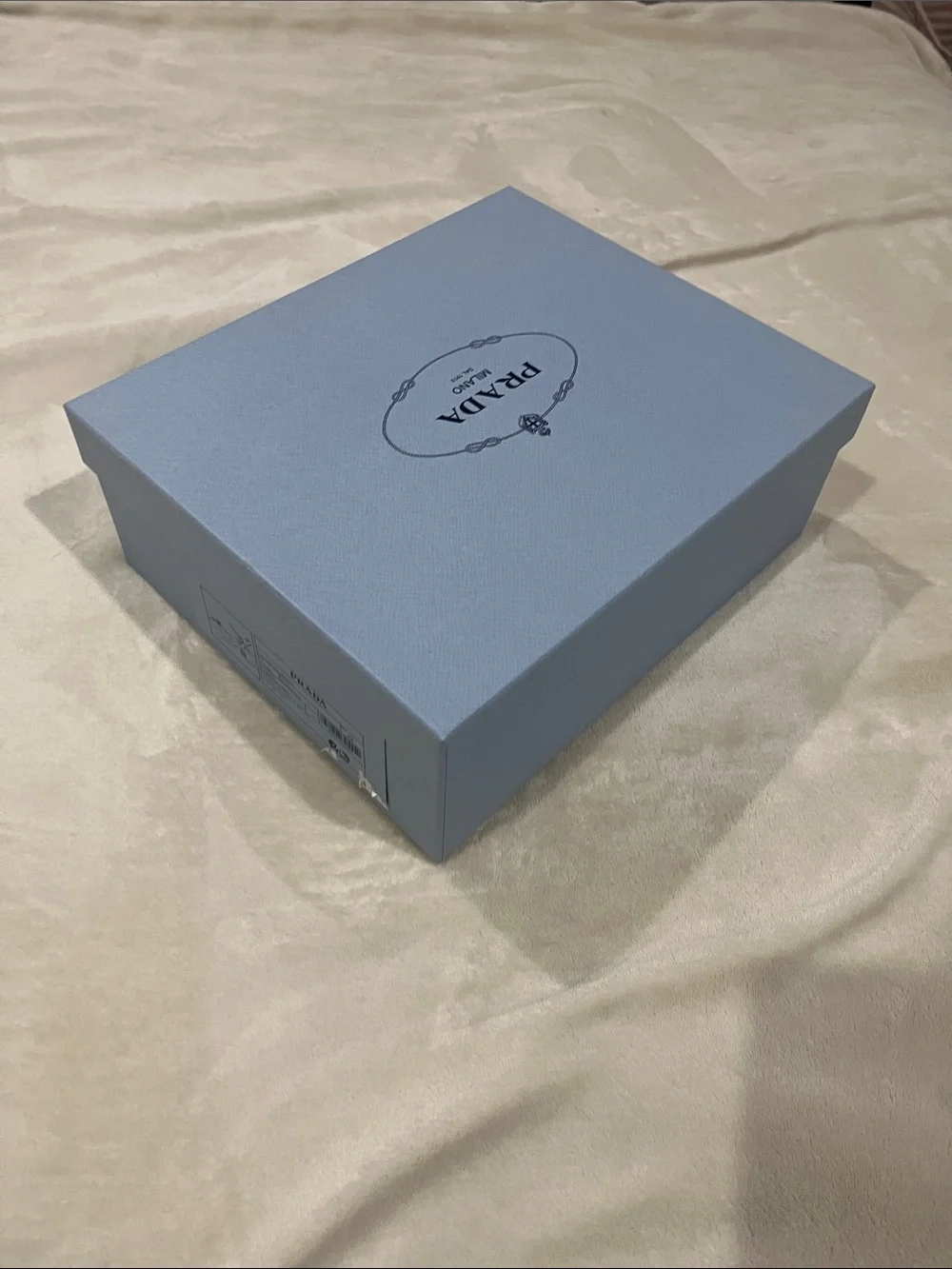 Prada Light Blue Saffiano Logo Box